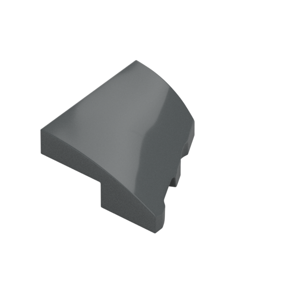PLATE 2X2X2/3, HALF BOW, W/ CUT, LEFT