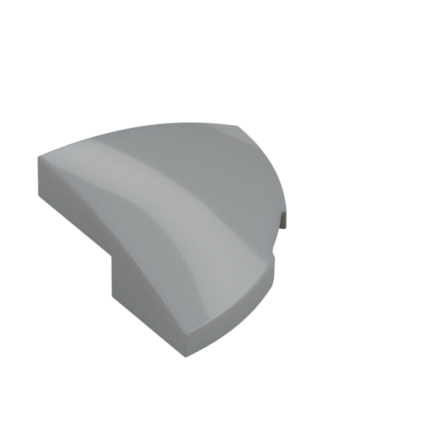 BRICK, 2X2X2/3, 1/4 SPHERE, W/ CUTOUT