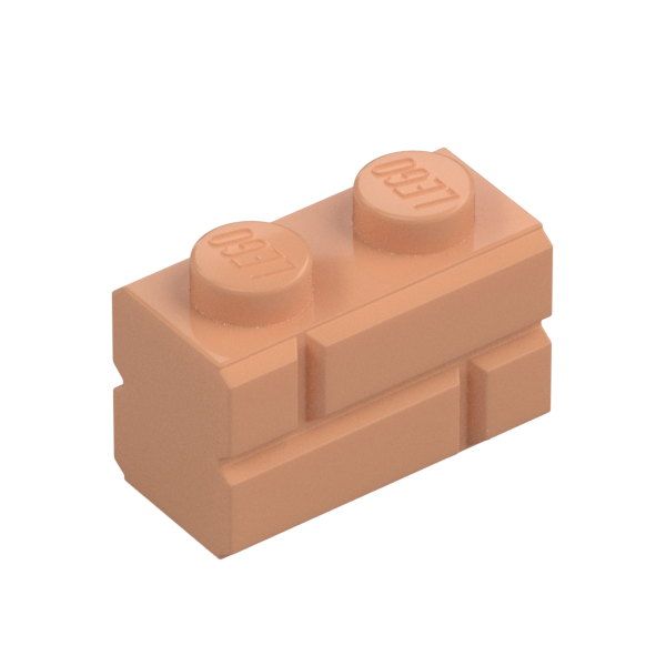 Profile brick 1x2 single gro.