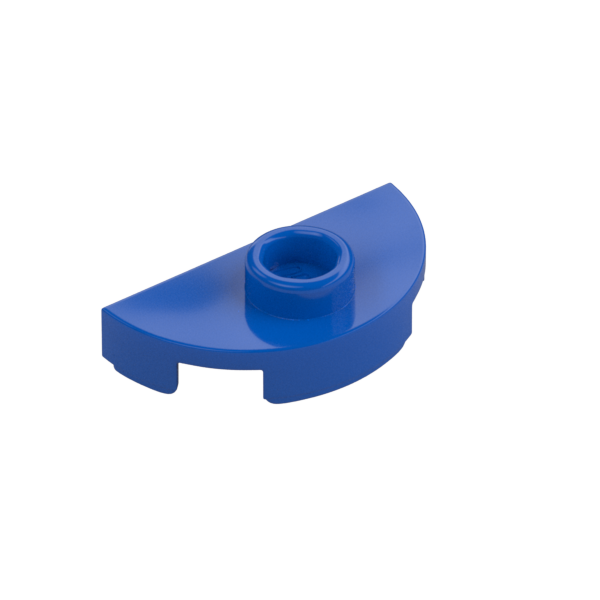 PLATE 1X2, 1/2 CIRCLE, W/ 1 KNOB