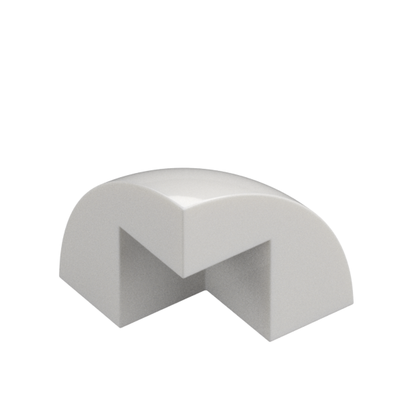 1/4 SPHERE 2X2X1 2/3, W/ CUTOUT, NO. 1