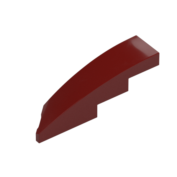 BRICK 1X4X1, HALF BOW W/ CUT, RIGHT